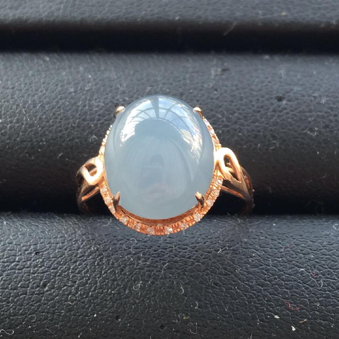 18K Gold Purple Jadeite Ring (1 of 5)