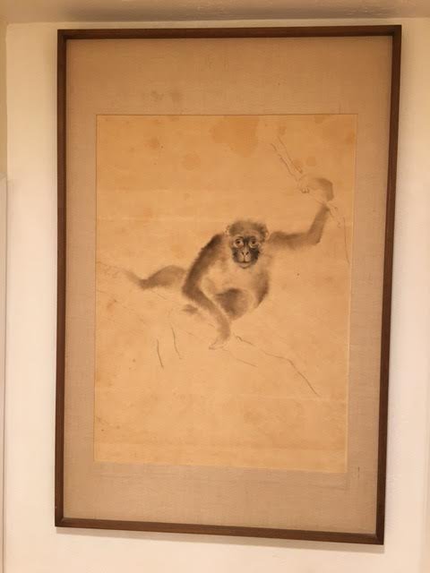Old monkey painting ink on paper (1 of 3)