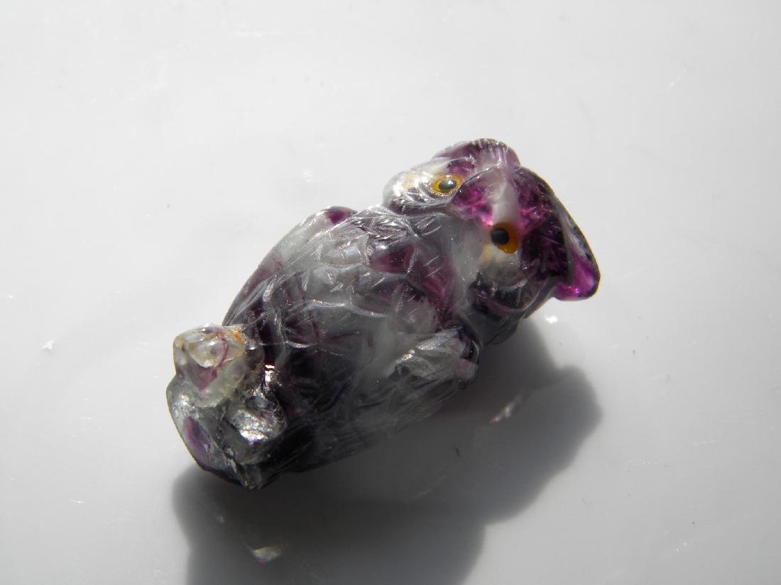 Antiue Amethyst Carved Owl (1 of 3)
