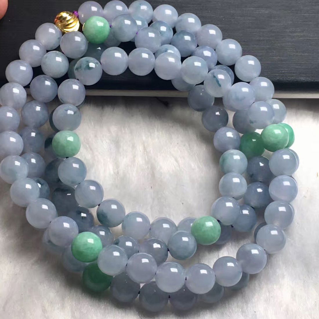 Natural Purple Jadeite Bead necklace (1 of 4)