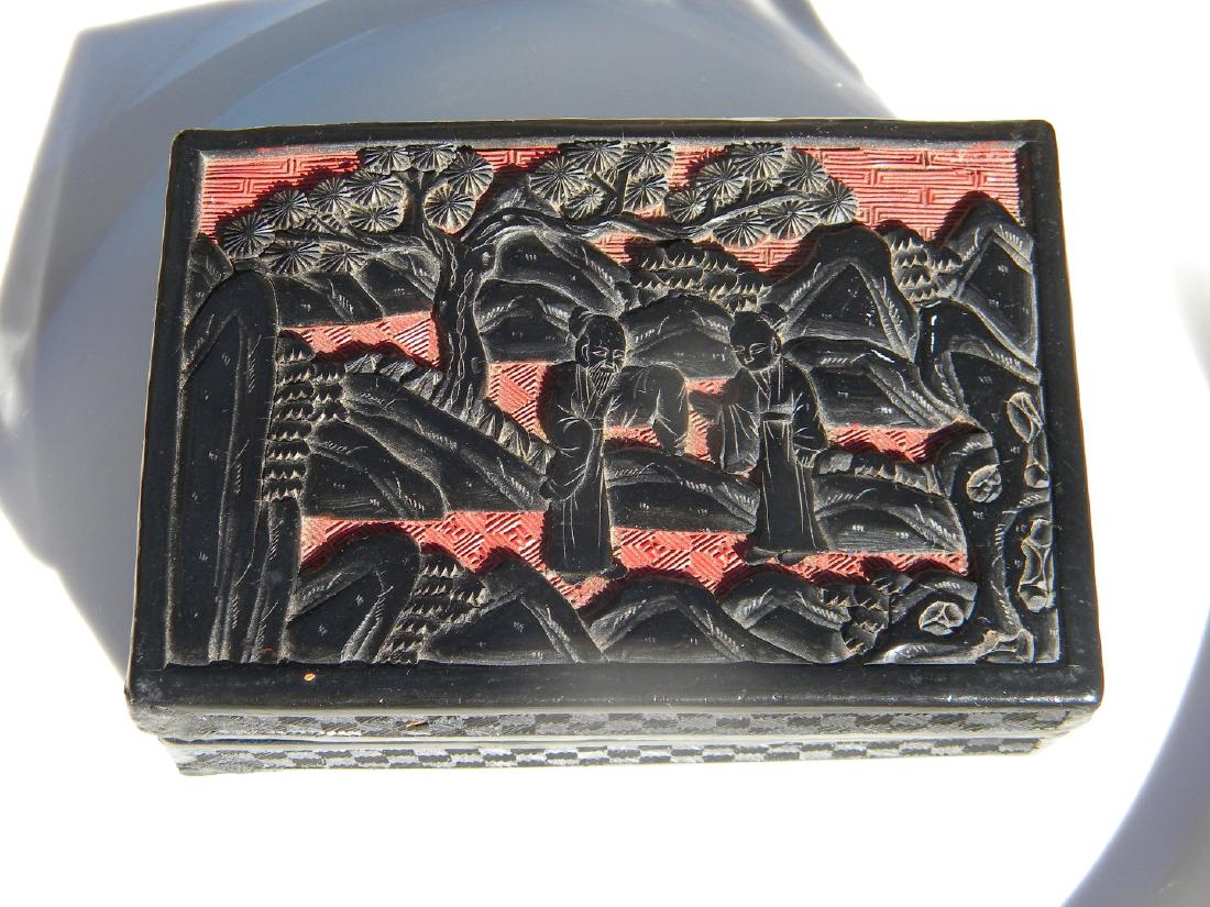 Antique Black Lacquer Box (1 of 6)