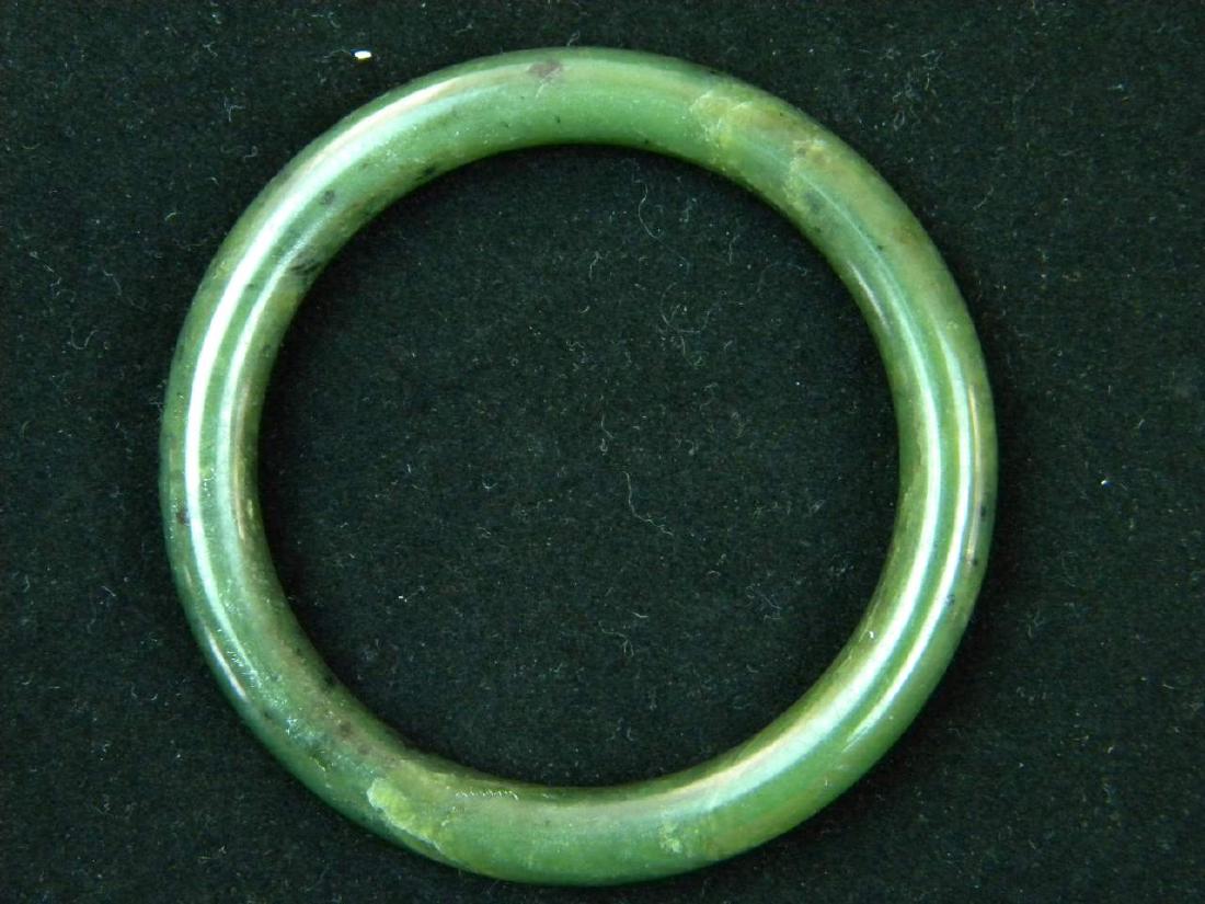 VINTAGE GREEN NEPHRITE HETIAN JADE BRACELET (1 of 2)