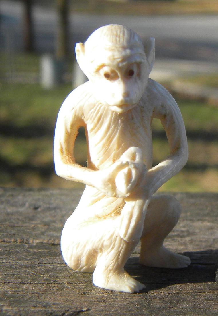 Antique Chinese Carved Monkey Statue (1 of 3)