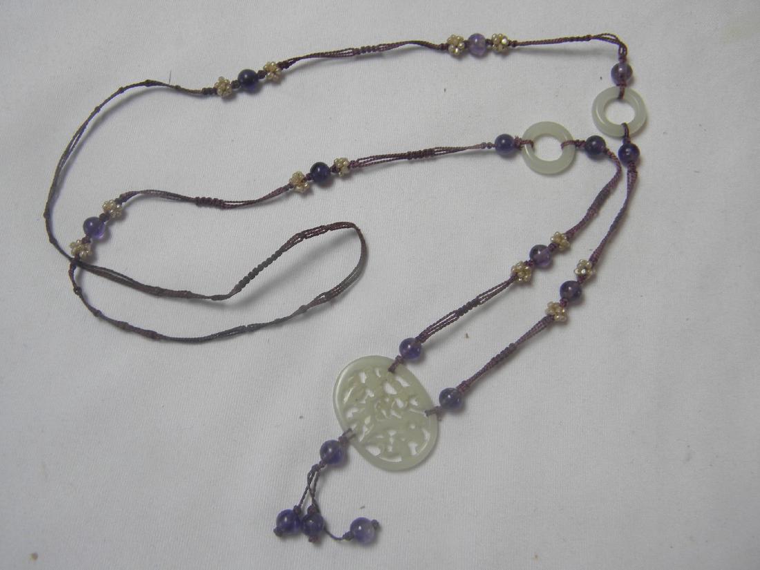 Antique Chinese Nephrite Jade and Seer Pearl Necklace (1 of 7)