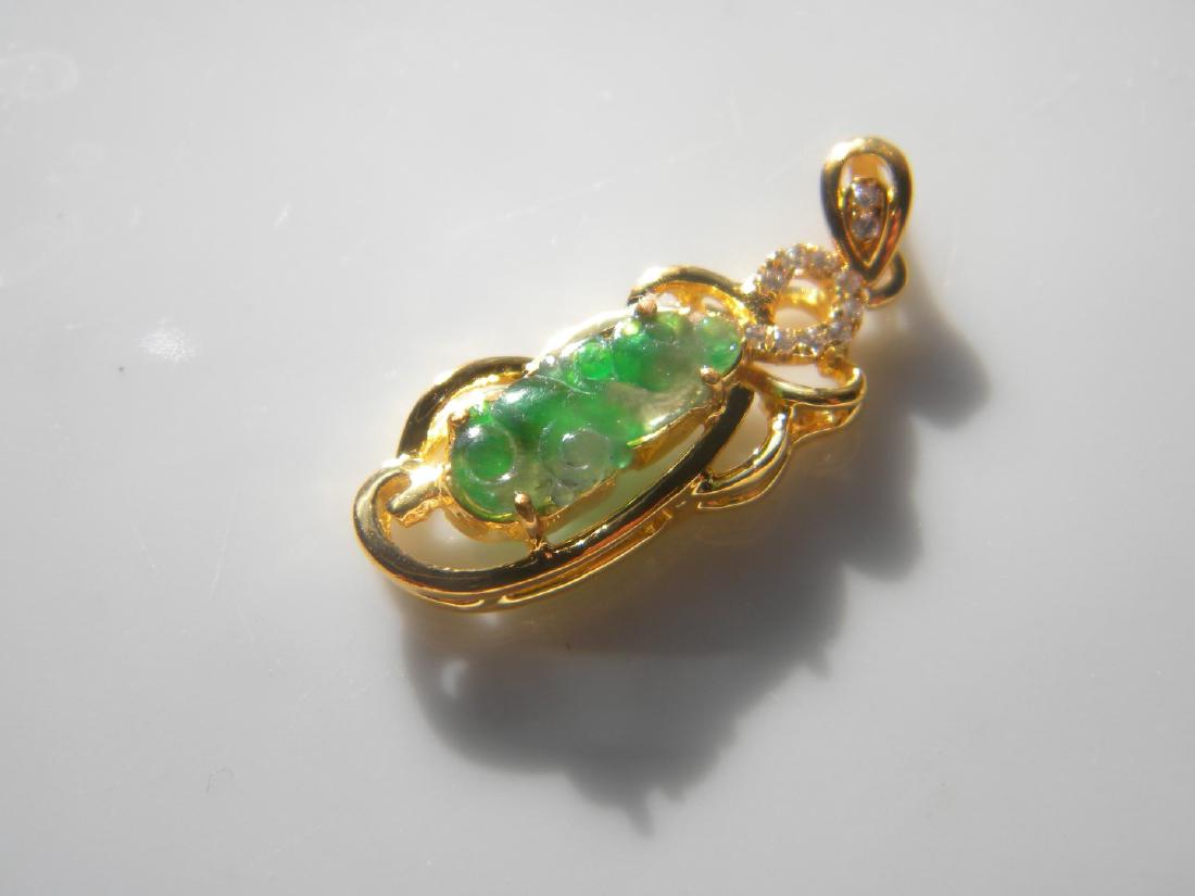 Natural Green Jadeite Dragon Pendant (1 of 3)
