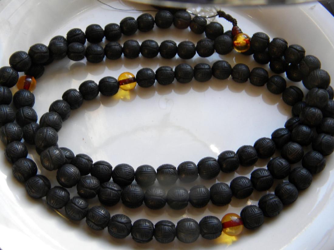 Antique Chinese Chenxiang Longevity Bead Necklace (1 of 6)