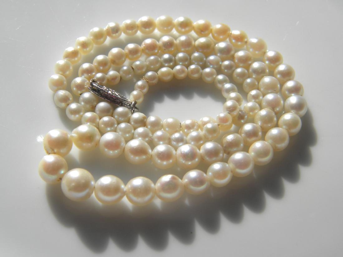 Antique Natural Pearl Necklace 14K Gold Clasp (1 of 5)