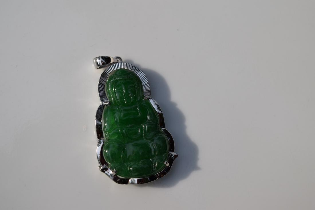 Natural Green Jadeite Guanyin Pendant (1 of 6)