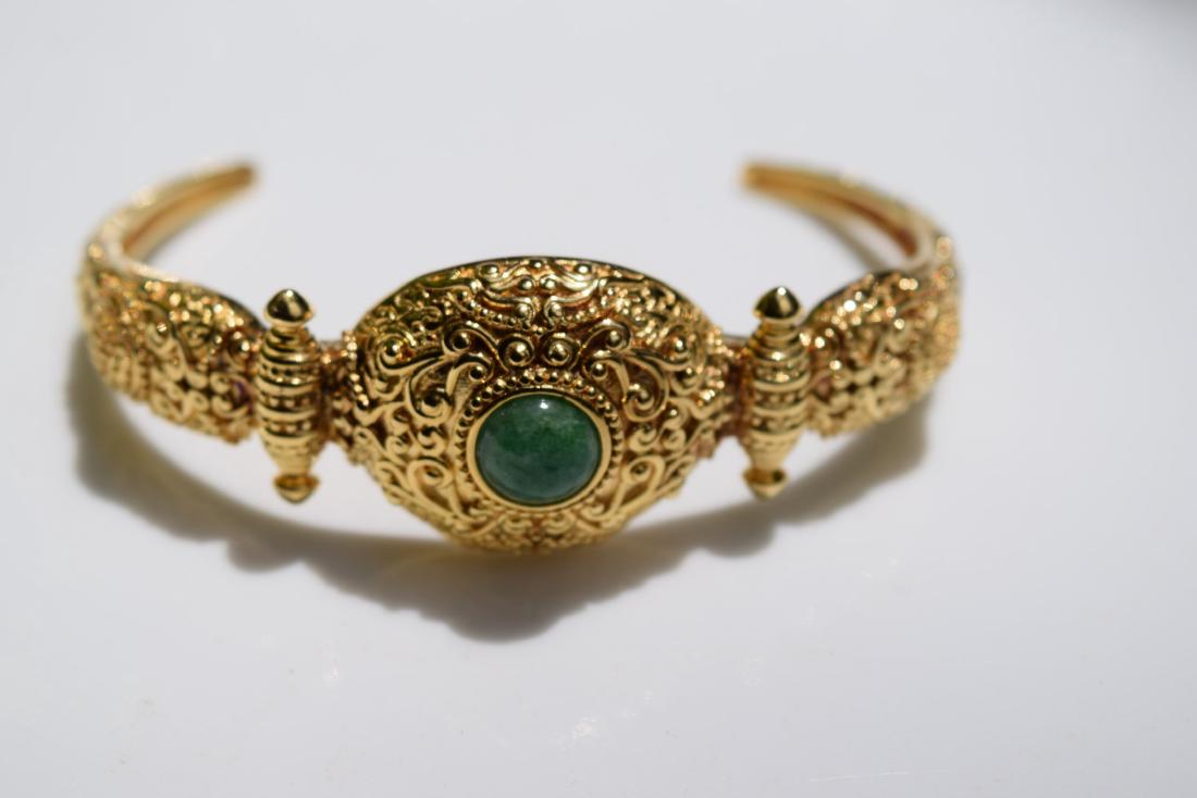 Vintage Silver Jade Bracelet (1 of 4)