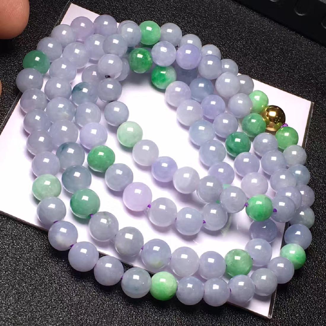 Natural Purple Jadeite Necklace (1 of 3)