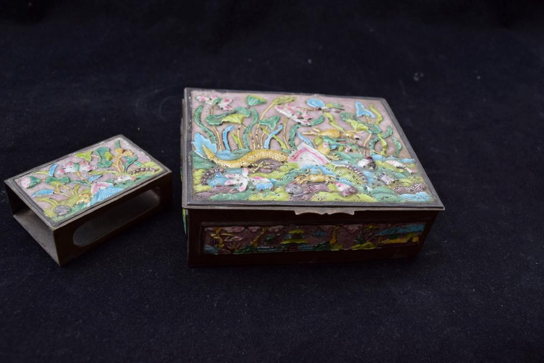 Two Antique Chinese Enamel Boxes (1 of 3)