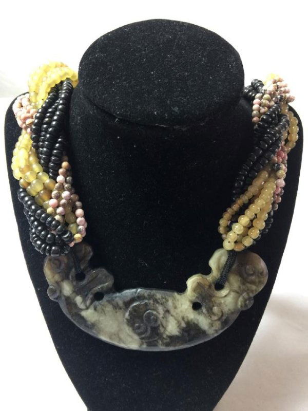 Antique Chinese Nephrite Jade Dragon Plaque (1 of 7)