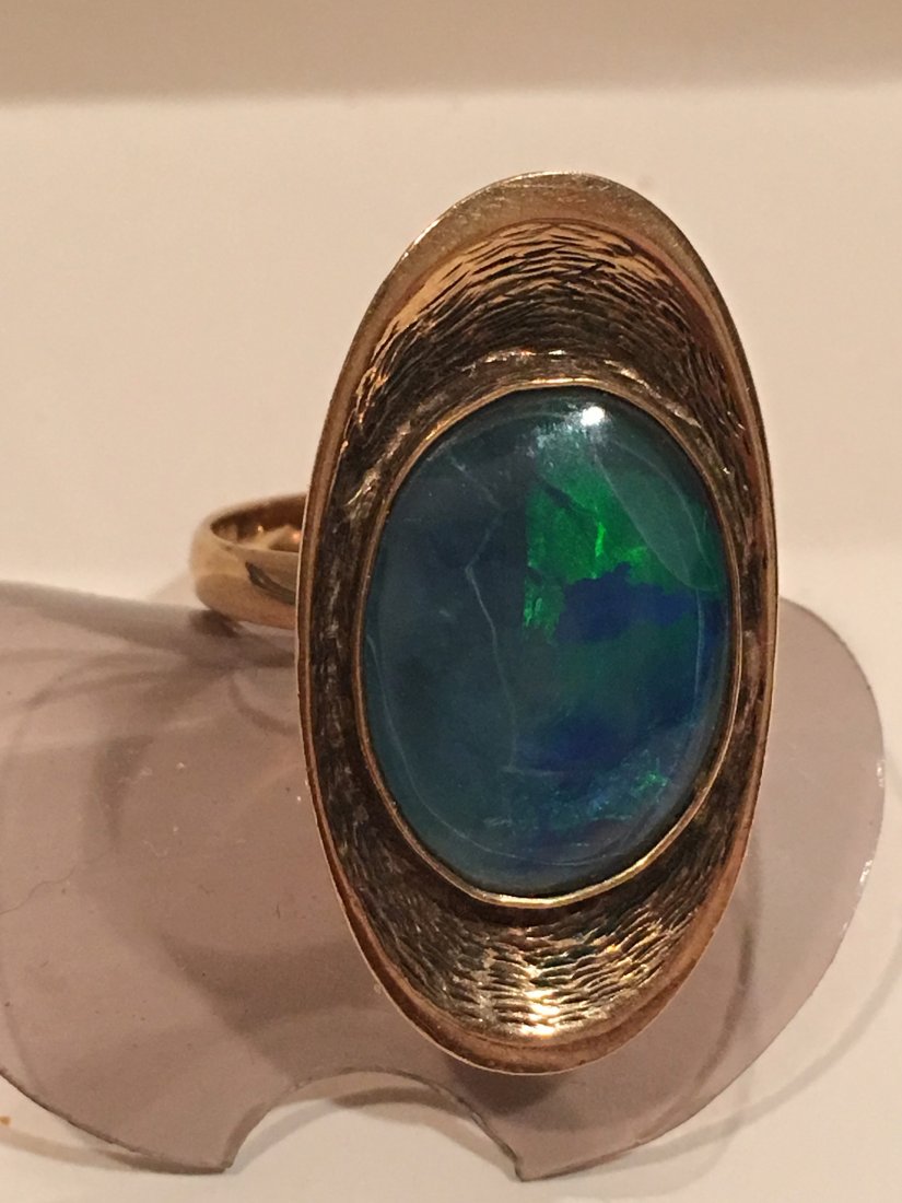 Large Opal 14k gold ring (1 of 10)