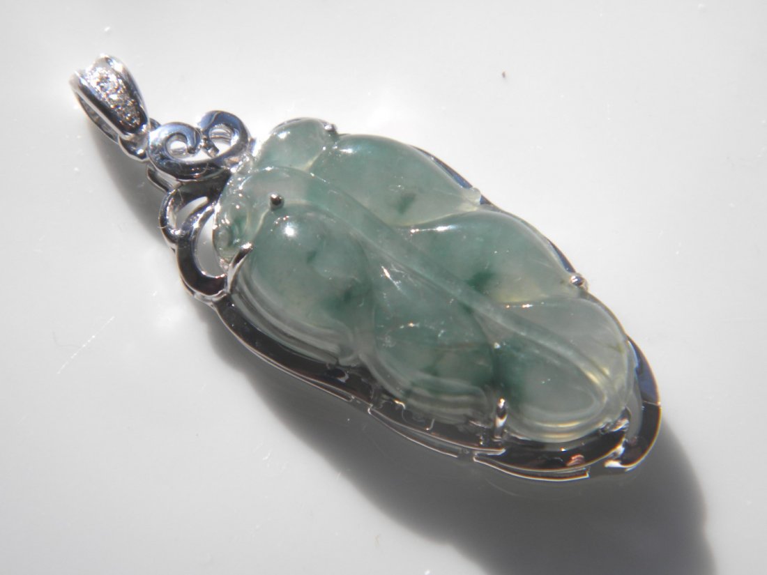 Natural Jadeite Leave Pendant (1 of 3)
