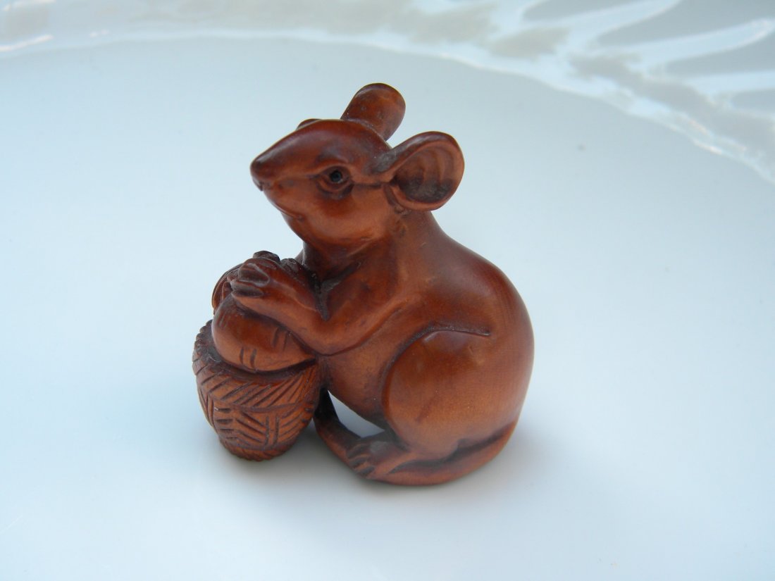 Antique Carved Squirrel Statue (1 of 4)
