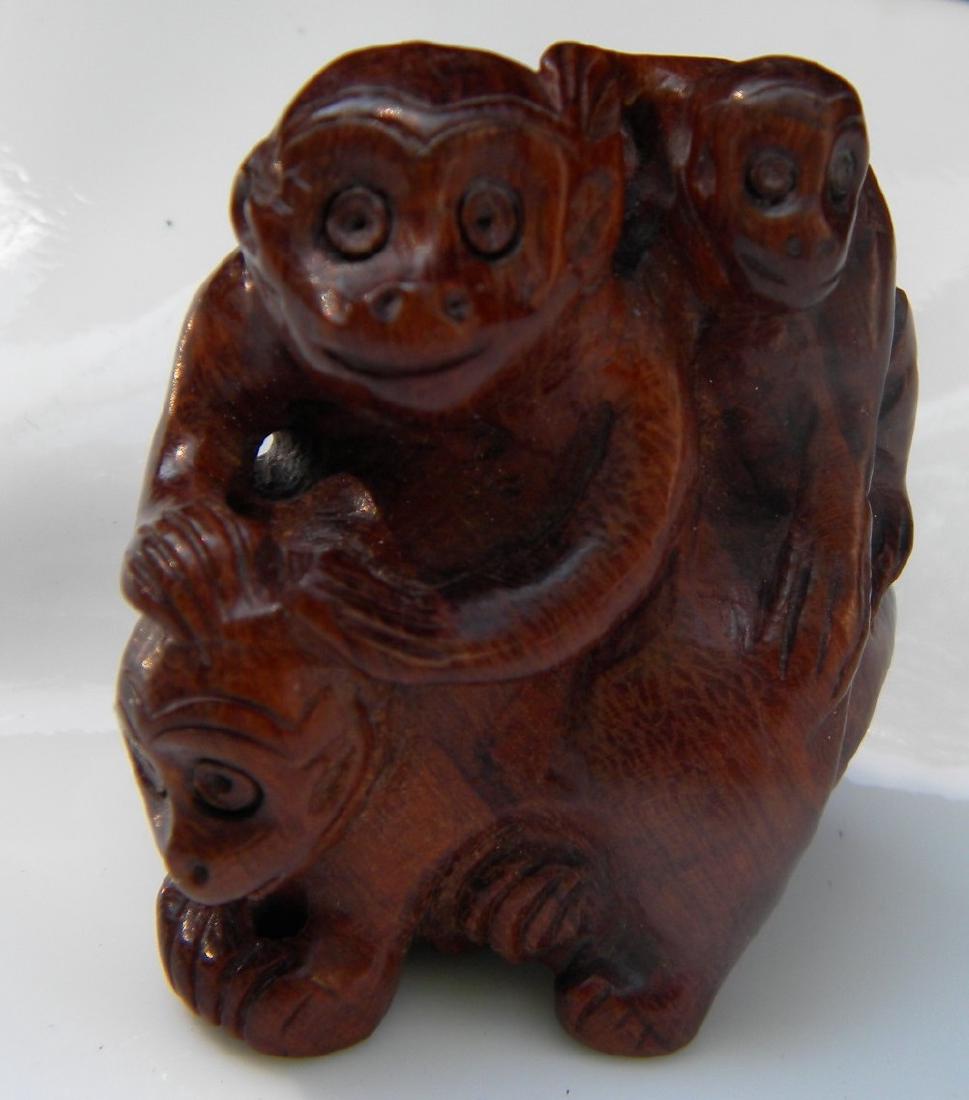 Antique Carved Monkey Statue (1 of 5)