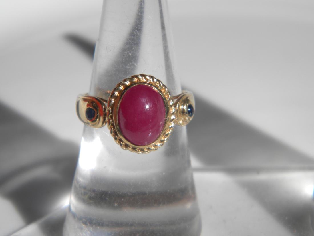 Antique 14K Gold Diamond Ruby Ring (1 of 4)