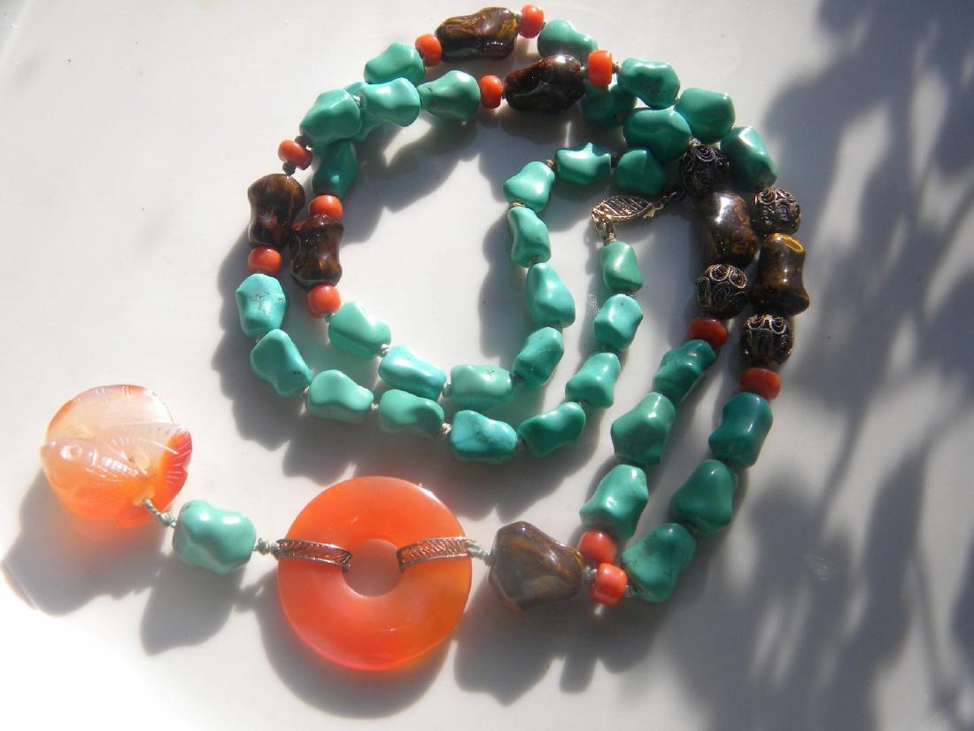 Antique Chinese Turquoise Necklace Set (1 of 5)