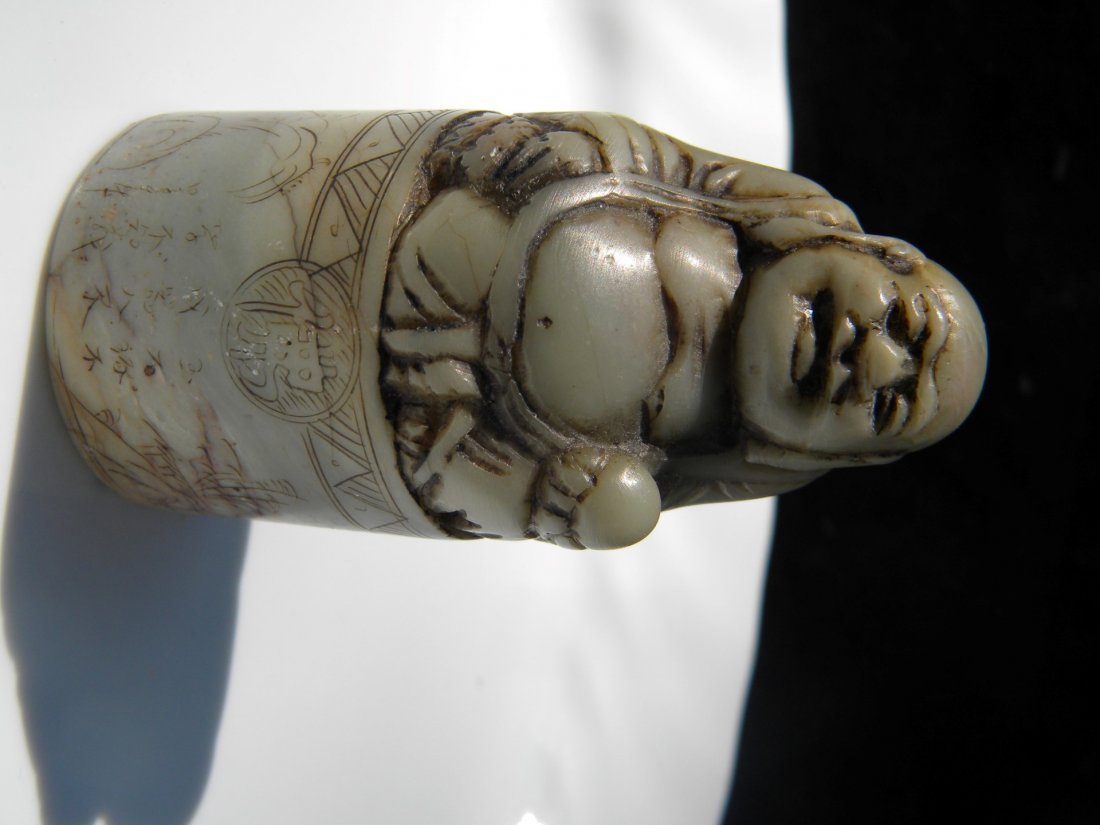 Antique Chinese Jade Buddha Seal Chop (1 of 6)