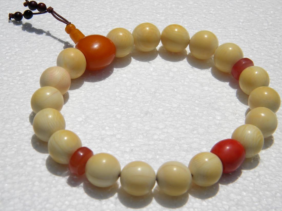 Antique Chinese Coral Bead Bracelet (1 of 4)