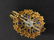 French 18K Gold Lapis Emerald Diamond Brooch Pin - 3