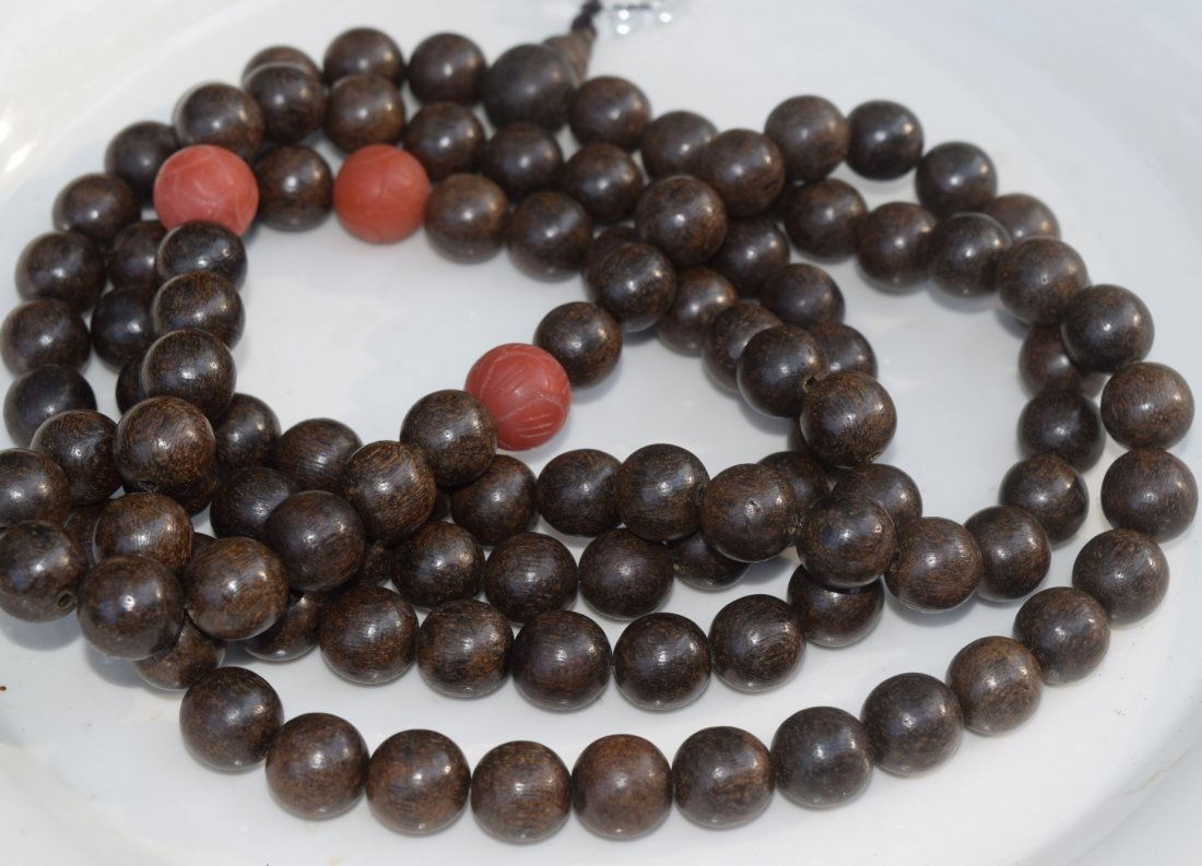 Antique 108 Chen Xiang Nan Hong Buddha Prayer Beads (1 of 3)