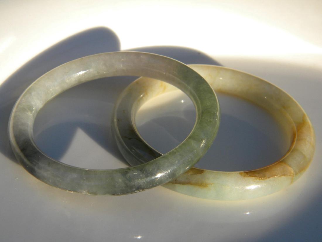 Pair of Natural Translucent Jadeite Bangle (1 of 3)