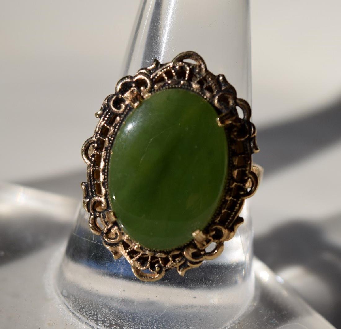 Vintage Green Nephrite Jade Ring (1 of 1)