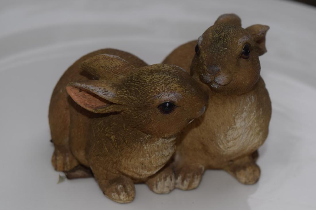 Carved Two Rabbit Statues (1 of 2)