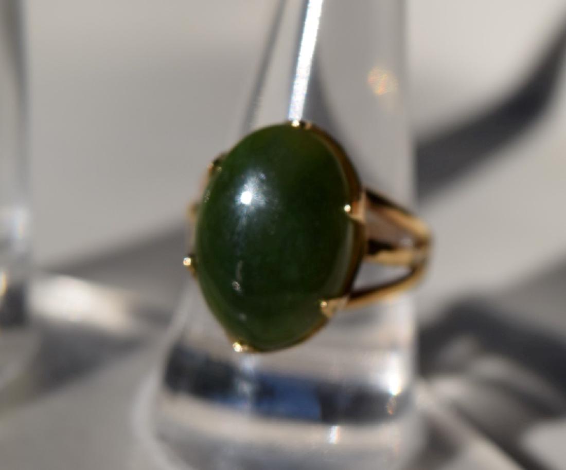 Vintage Green Nephrite Jade Ring (1 of 4)
