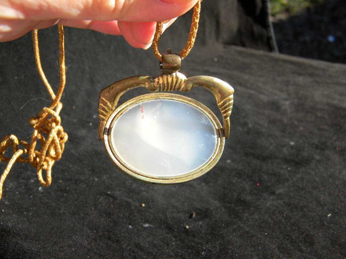 White Carnelian Pendant Necklace: White Carnelian Pendant Necklace, size of carnelian: 1.5"