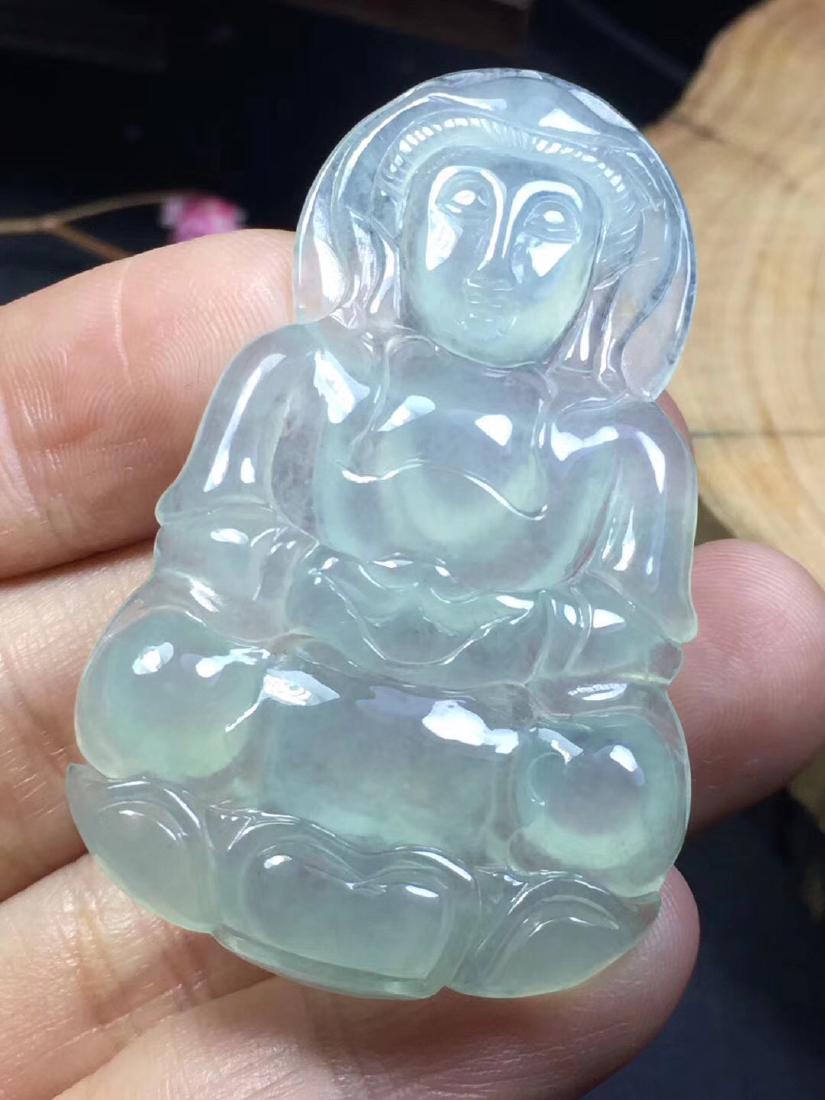 Natural Jadeite Guanyin Pendant (1 of 4)