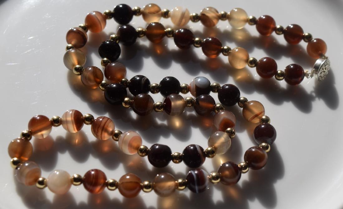 Vintage Carnelian Bead Necklace: Vintage Carnelian Bead Necklace, Length: 22", size of each bead 8mm