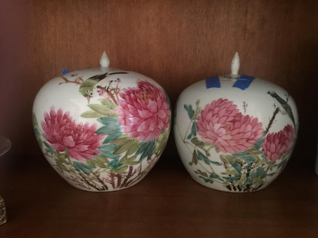 Pair of Antique Chinese Covered Pots (1 of 5)