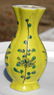 Pair of Yellow Glazed Vases, Size: 2.75, and 3.5" - 4