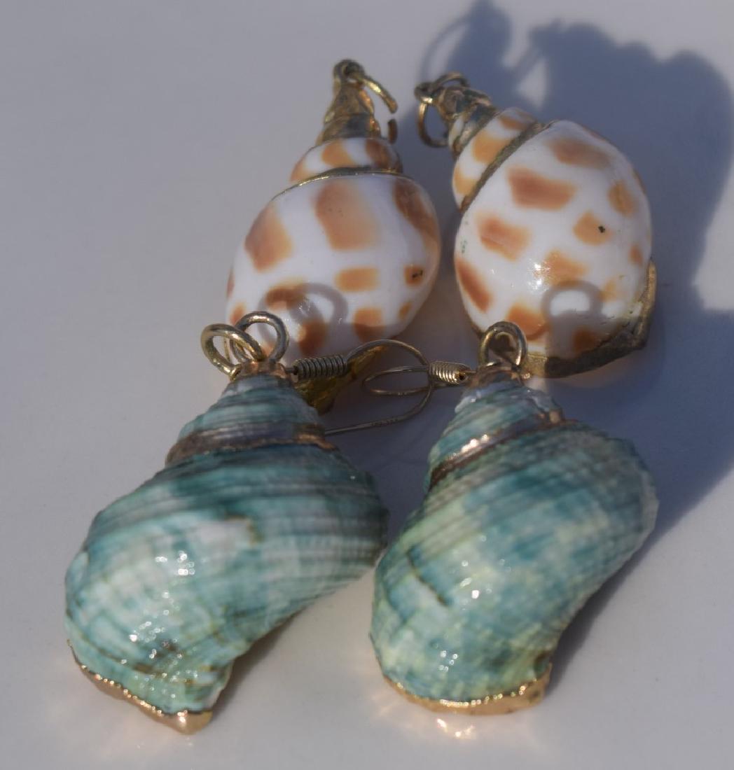 Two Pairs of Shell Earrings (1 of 6)