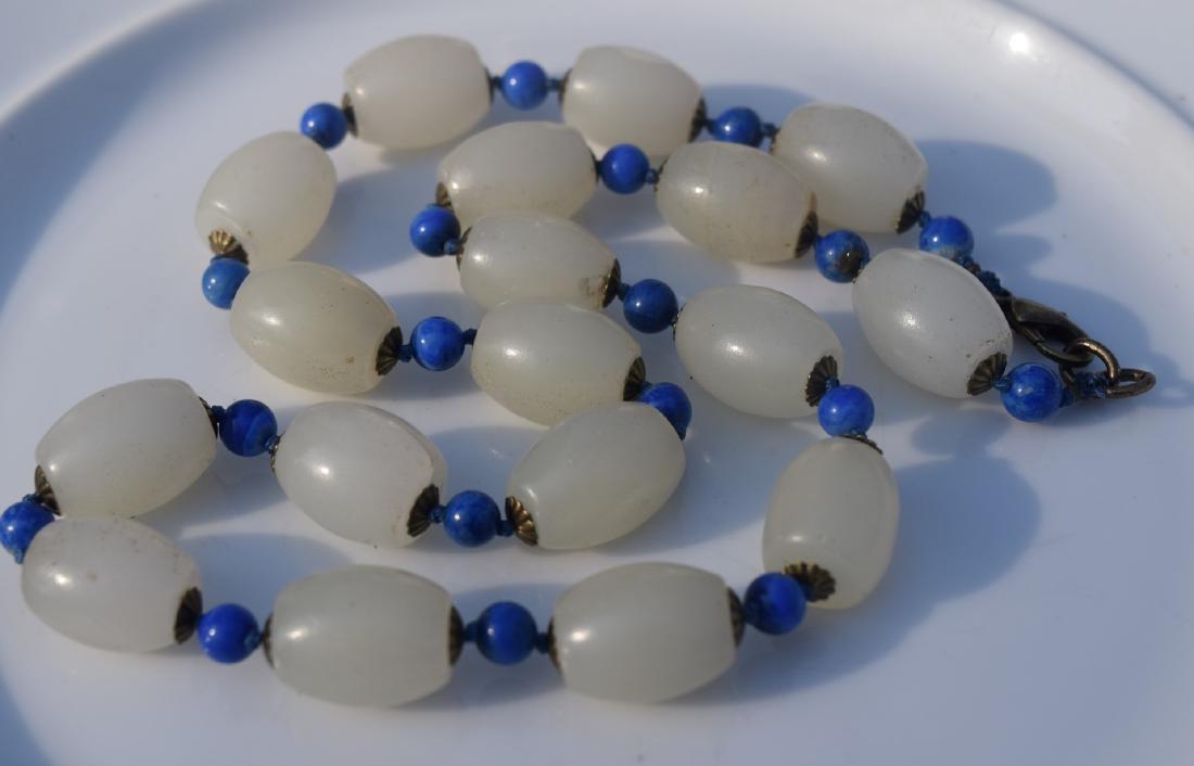 Antique Chinese Nephrite White Jade Necklace (1 of 3)