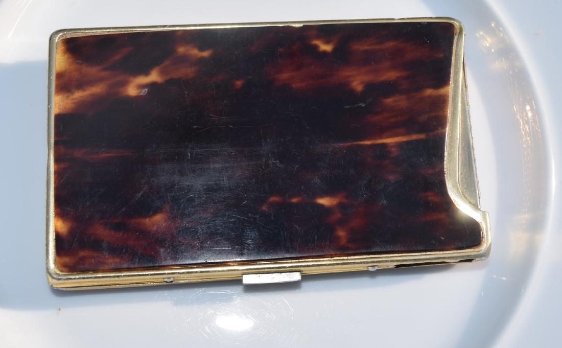 Antique Tortoise Shell cigarette case and Lighter (1 of 6)
