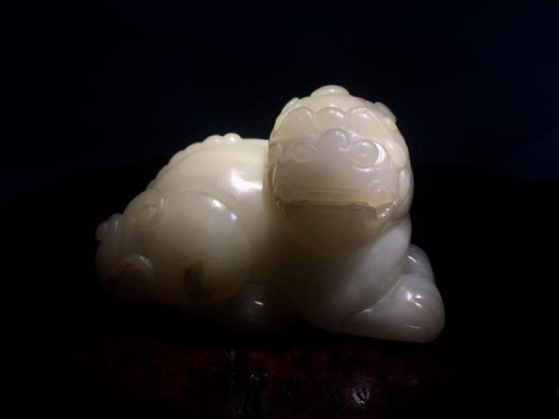 Antique White Jade Animel Statue (1 of 6)
