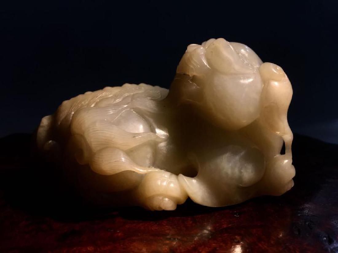 Antique White Jade Animel Statue (1 of 3)