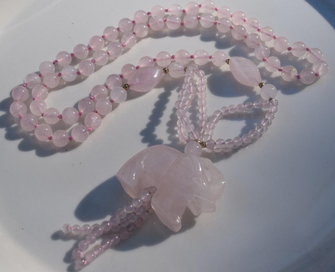 A PINK CRYSTAL NECKLACE WITH Elephant PENDANT (1 of 2)