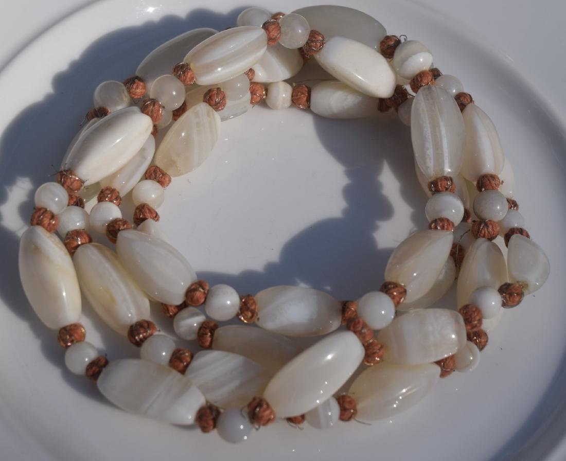 Vitnage Carnelian Beads Necklace: Vitnage Carnelian Beads Necklace, Length: 42"