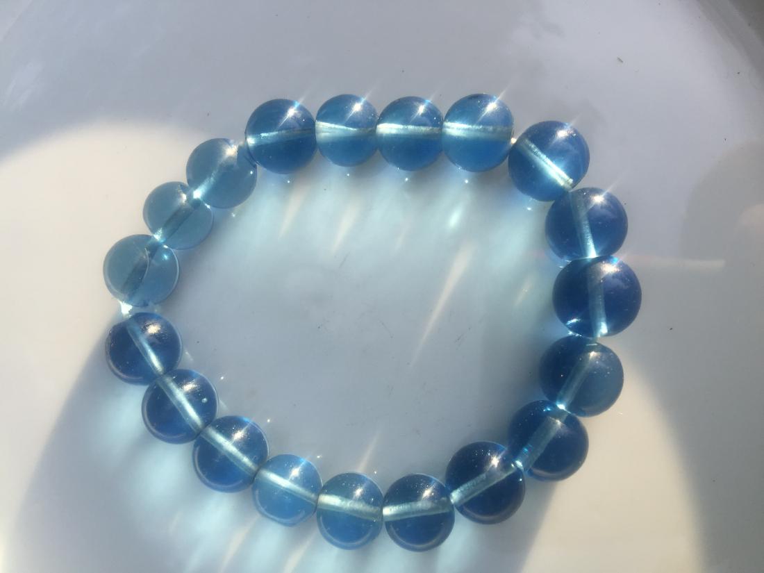 Vintage Blue Peking Glass Beads Bracelet (1 of 5)
