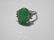 Antique Green Jadeite 14K Gold Diamond Ring - 2