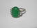 Antique Green Jadeite 14K Gold Diamond Ring - 3