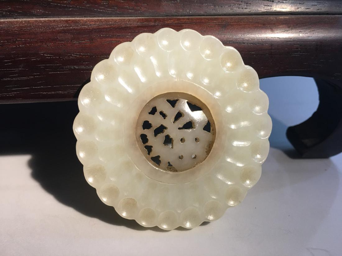 Antique Chinese White Jade Plaque Pendant (1 of 2)