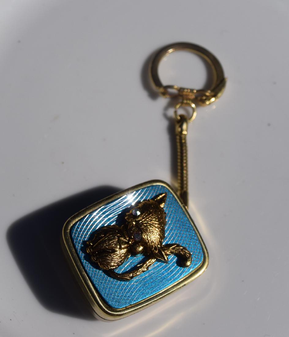 Vintage Enamel Cat Key Chain Music Box (1 of 6)