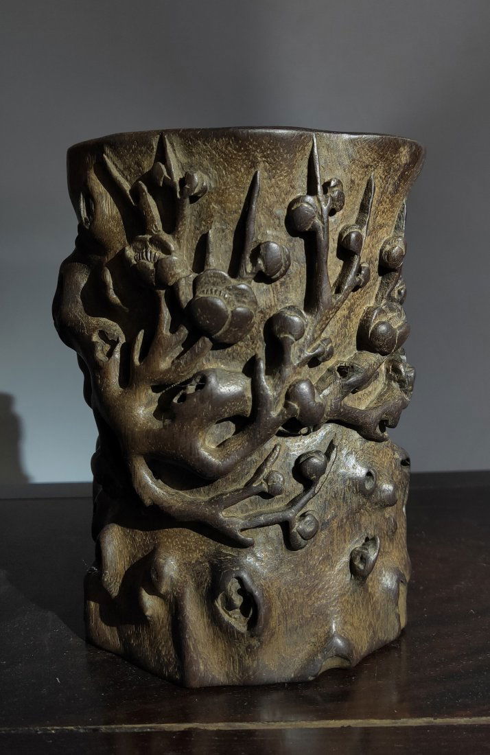 Antique Chinese Chen Xiang Brush Holder (1 of 5)