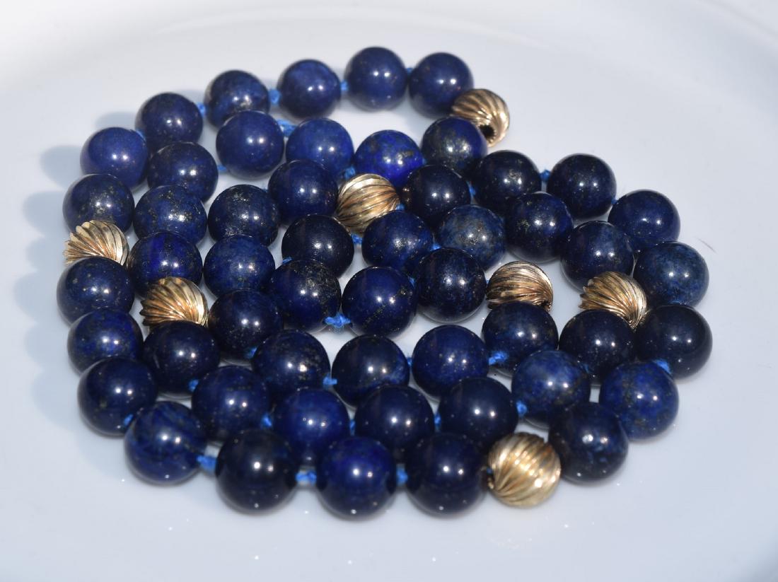 Vintage Lapis Beads Necklace (1 of 2)