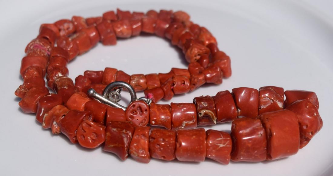Antique Aka Red Coral Necklace (1 of 3)
